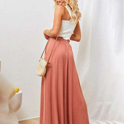 Elegant Silhouette Wide-Leg Pants - Luxurious Comfort