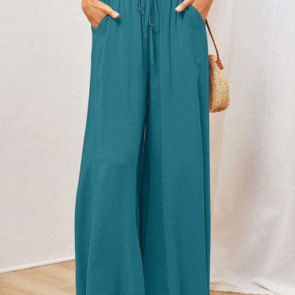 Elegant Silhouette Wide-Leg Pants - Luxurious Comfort