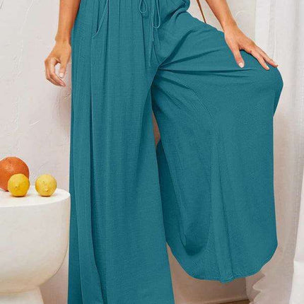 Elegant Silhouette Wide-Leg Pants - Luxurious Comfort