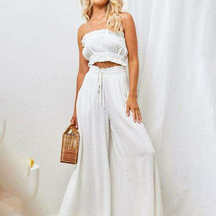Elegant Silhouette Wide-Leg Pants - Luxurious Comfort