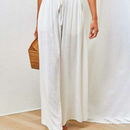 Elegant Silhouette Wide-Leg Pants - Luxurious Comfort
