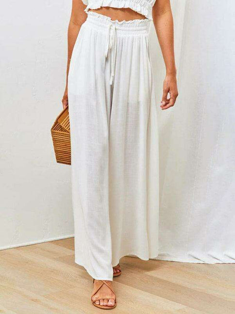Elegant Silhouette Wide-Leg Pants - Luxurious Comfort
