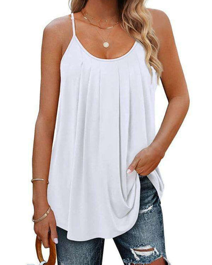 Effortlessly Elegant: Sleek Solid Color Sleeveless Camisole for Timeless Style