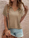 Relaxed Fit Notched Neckline T-Shirt for Women - Casual and Chic