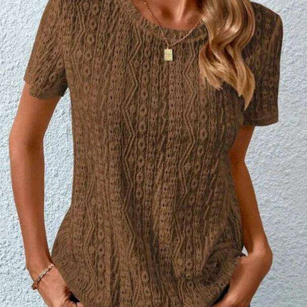 Chic Hollow Short Sleeve Tee - Summer Fashion Must-Have