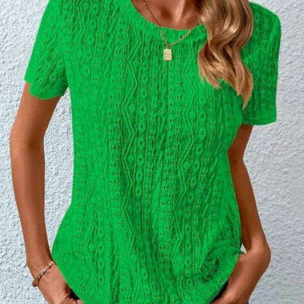 Chic Hollow Short Sleeve Tee - Summer Fashion Must-Have