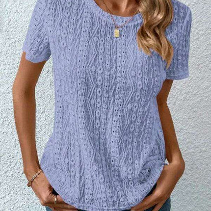 Chic Hollow Short Sleeve Tee - Summer Fashion Must-Have