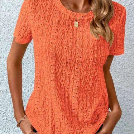 Chic Hollow Short Sleeve Tee - Summer Fashion Must-Have