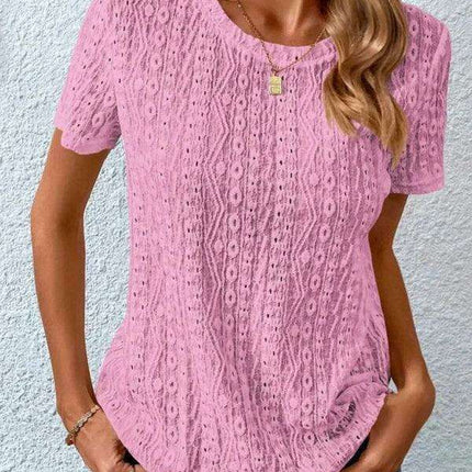 Chic Hollow Short Sleeve Tee - Summer Fashion Must-Have