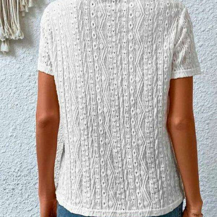 Chic Hollow Short Sleeve Tee - Summer Fashion Must-Have