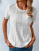 Chic Hollow Short Sleeve T-Shirt for Women - Summer Elegance