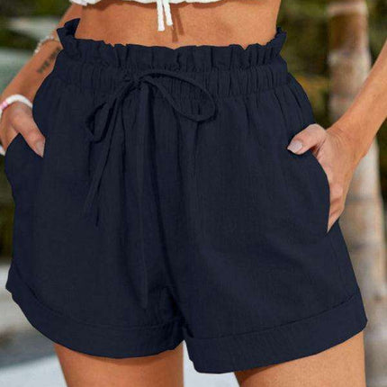 Chic and Cozy: Women's Unique Self-Design Leisure Shorts