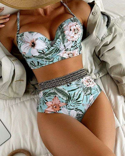 Bohemian Bliss Women's Floral Swimwear Set
