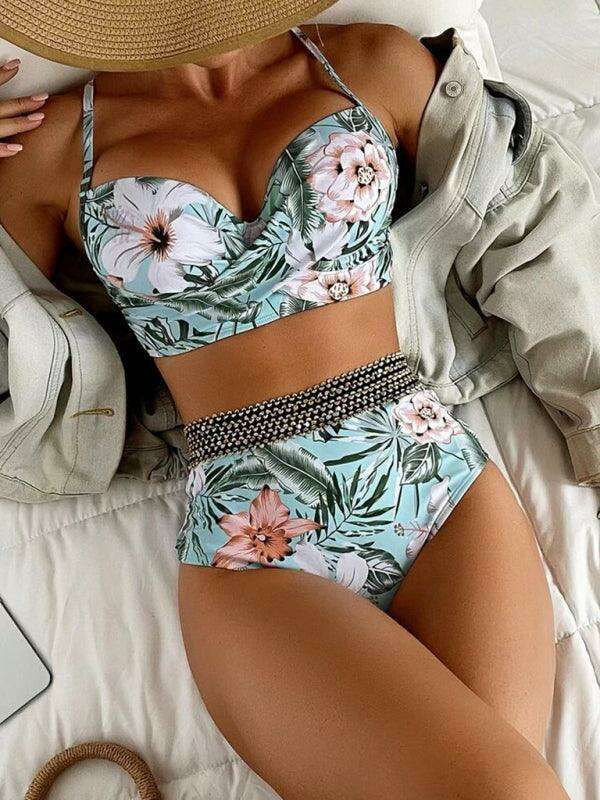 Bohemian Bliss Women's Floral Swimwear Set