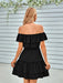 Vibrant Off-the-Shoulder Ruffled Dress - A Must-Have for Your Closet