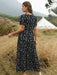 Summer Blooms Women's Boho Ruffle Dress