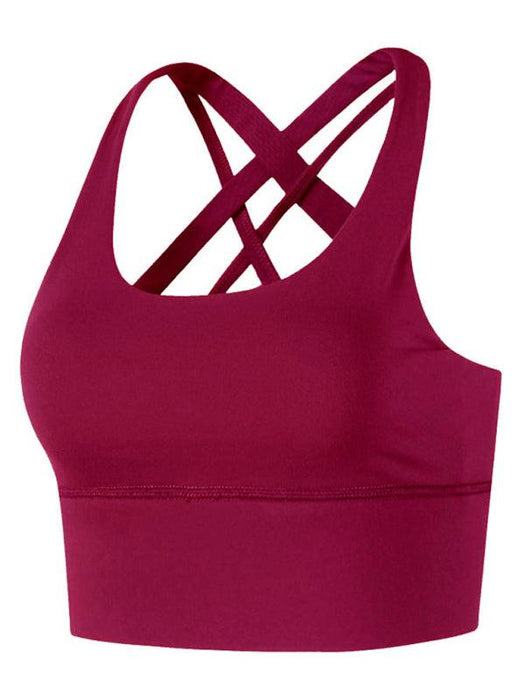JakotoNew Women's Shockproof Running Fitness Vest Sports Bra - Large Size Push-Up Beautiful Back Yoga Bra
