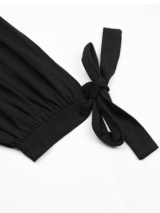 Jakoto | Women's Suspender Jumpsuit Trousers Hem Bow