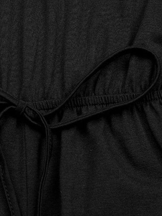 Bow Accent Suspender Jumpsuit Pants for Women by Jakoto