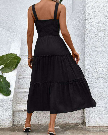 Chic Strapless Twist-Front Dress in Timeless Solid Hue