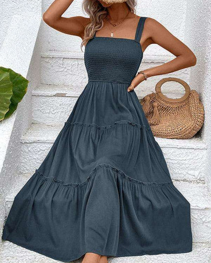 Chic Strapless Twist-Front Dress in Timeless Solid Hue