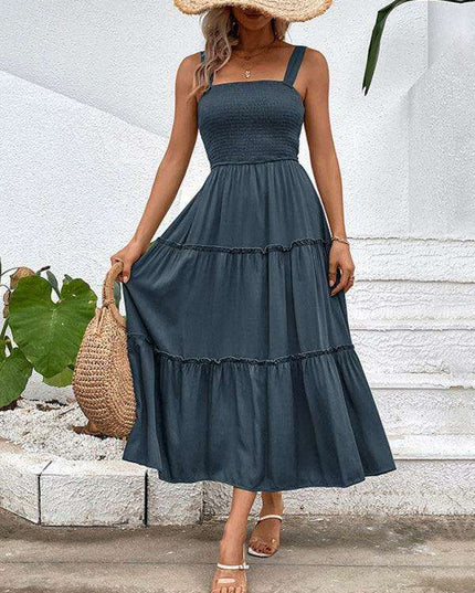 Chic Strapless Twist-Front Dress in Timeless Solid Hue