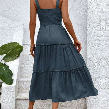 Chic Strapless Twist-Front Dress in Timeless Solid Hue