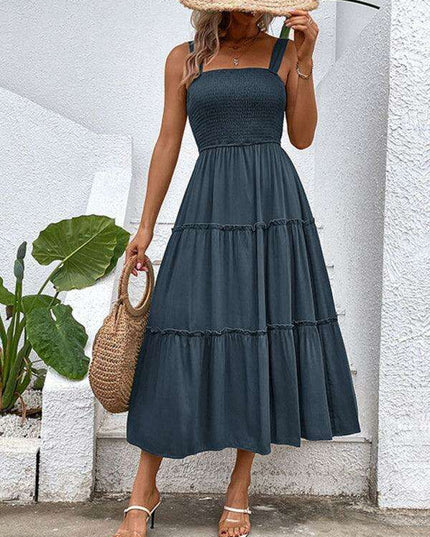 Chic Strapless Twist-Front Dress in Timeless Solid Hue