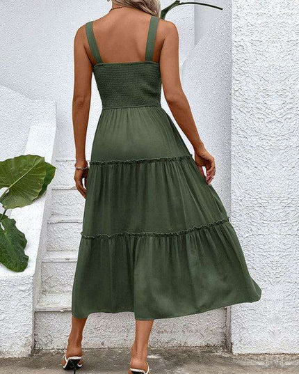 Chic Strapless Twist-Front Dress in Timeless Solid Hue