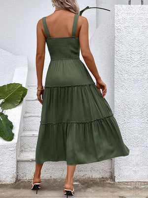 New fashion solid color strapless sleeveless dress-kakaclo-Green-S-Très Elite
