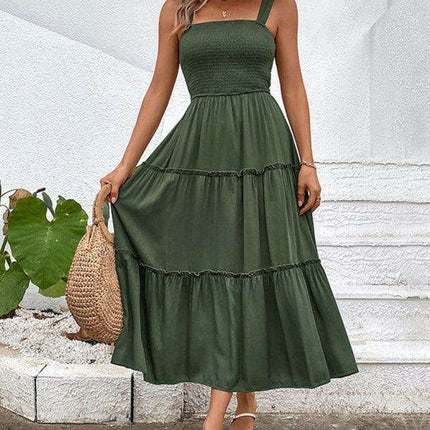 Chic Strapless Twist-Front Dress in Timeless Solid Hue