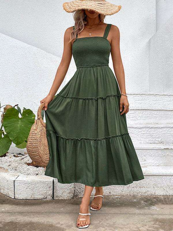 Chic Strapless Twist-Front Dress in Timeless Solid Hue