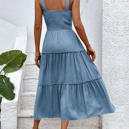 Chic Strapless Twist-Front Dress in Timeless Solid Hue