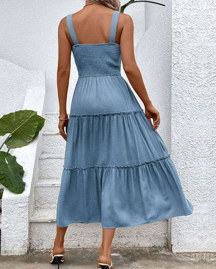 Chic Strapless Twist-Front Dress in Timeless Solid Hue