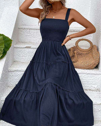 Chic Strapless Twist-Front Dress in Timeless Solid Hue