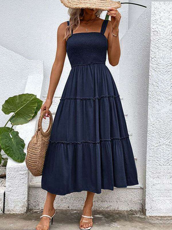 Chic Strapless Twist-Front Dress in Timeless Solid Hue