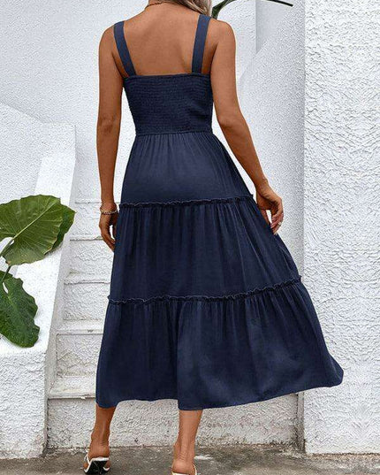 Chic Strapless Twist-Front Dress in Timeless Solid Hue