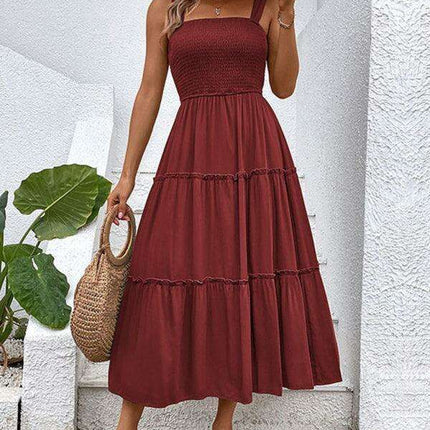 Chic Strapless Twist-Front Dress in Timeless Solid Hue