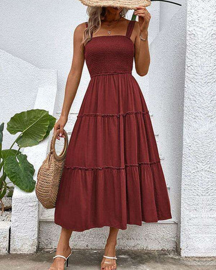 Chic Strapless Twist-Front Dress in Timeless Solid Hue