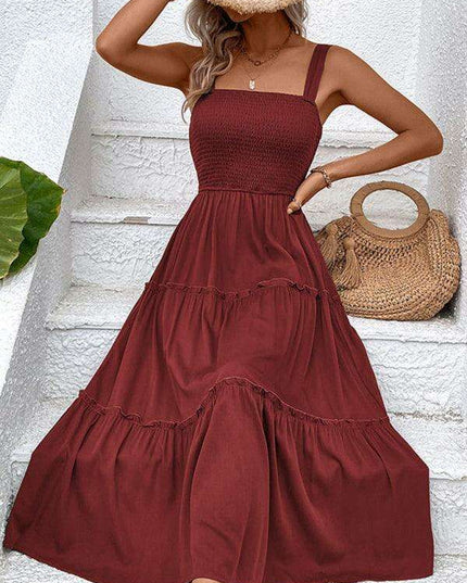 Chic Strapless Twist-Front Dress in Timeless Solid Hue