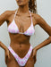 Trendy Tie-Dye Split Bikini - Small Fresh Swimsuit