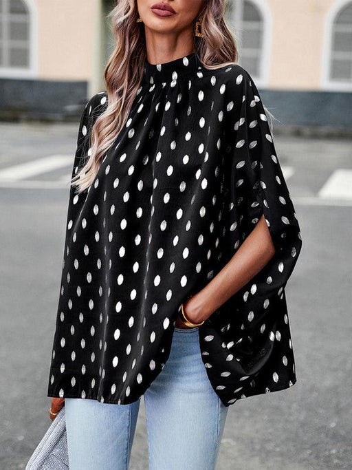 JakotoGolden polka dot temperament design sense long-sleeved blouse
