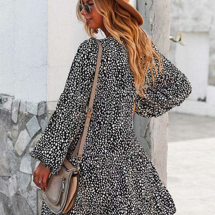 Chic Leopard Print Long Sleeve Dress - Perfect for Every Occasion