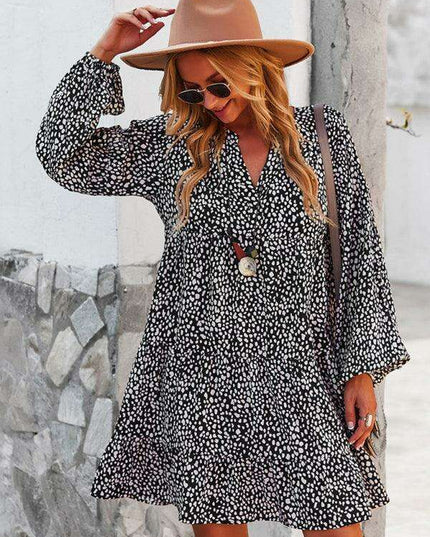 Chic Leopard Print Long Sleeve Dress - Perfect for Every Occasion