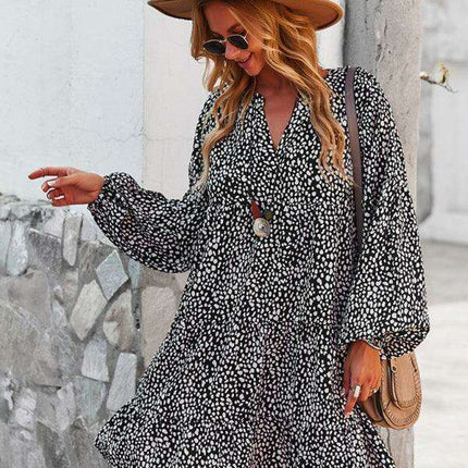 Chic Leopard Print Long Sleeve Dress - Perfect for Every Occasion