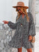 Leopard Print Long Sleeve Casual Dress for Chic Holiday Style