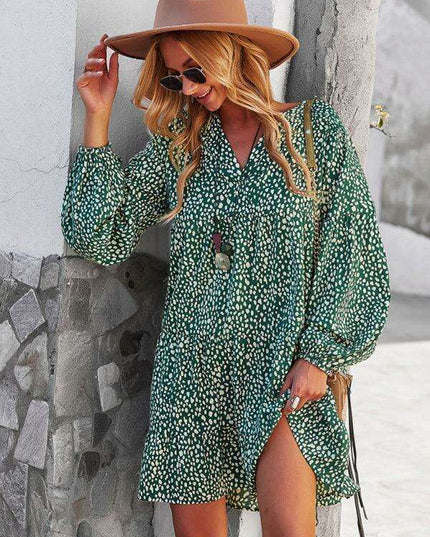Chic Leopard Print Long Sleeve Dress - Perfect for Every Occasion