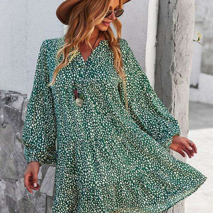 Chic Leopard Print Long Sleeve Dress - Perfect for Every Occasion