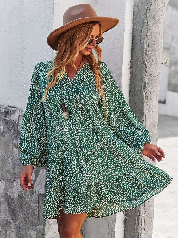 Chic Leopard Print Long Sleeve Dress - Perfect for Every Occasion