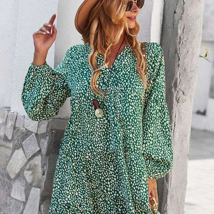 Chic Leopard Print Long Sleeve Dress - Perfect for Every Occasion